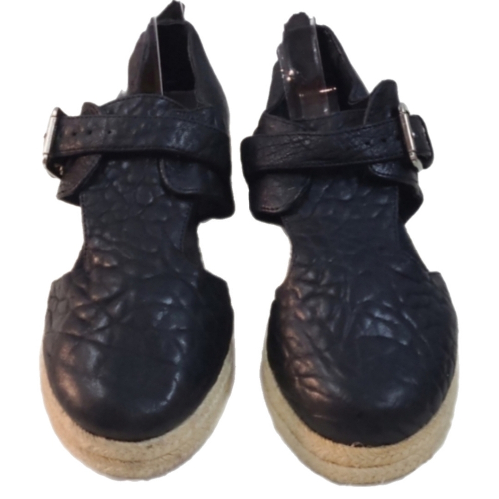 FREE PEOPLE PEBBLE GRAIN LEATHER ESPADRILLED - Picture 1 of 5